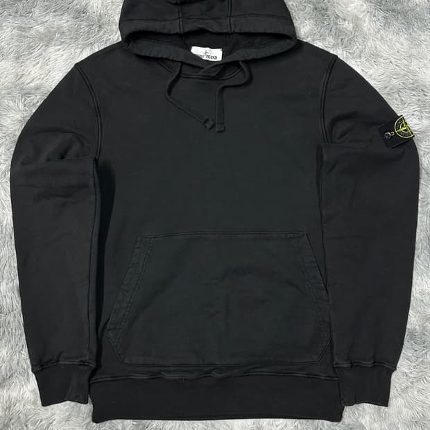 스톤아일랜드 블랙 후드티 L