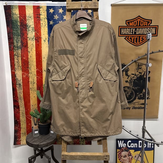 카키스 M-65 C.W 필드파카 주우재 바이오워싱 레더스냅 N1230