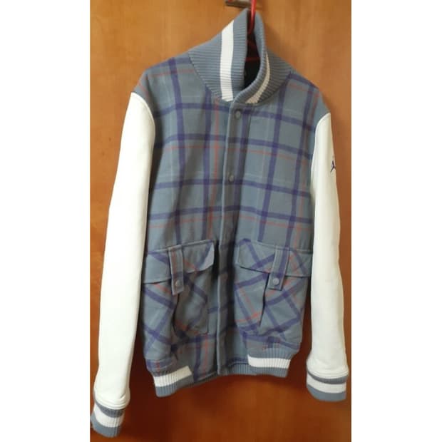 에어조던 울 레더 믹스 스타디움 자켓 