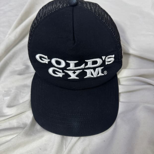 골드짐 자수로고 메쉬캡 golds gym