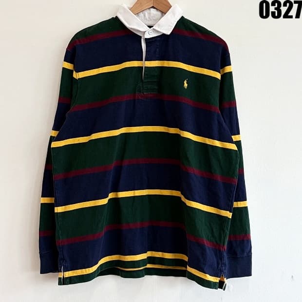 폴로 랄프로렌 클래식핏 스트라이프 럭비 긴팔 XL 0327 