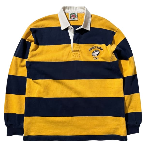 바바리안 스트라이프 럭비 카라 티셔츠