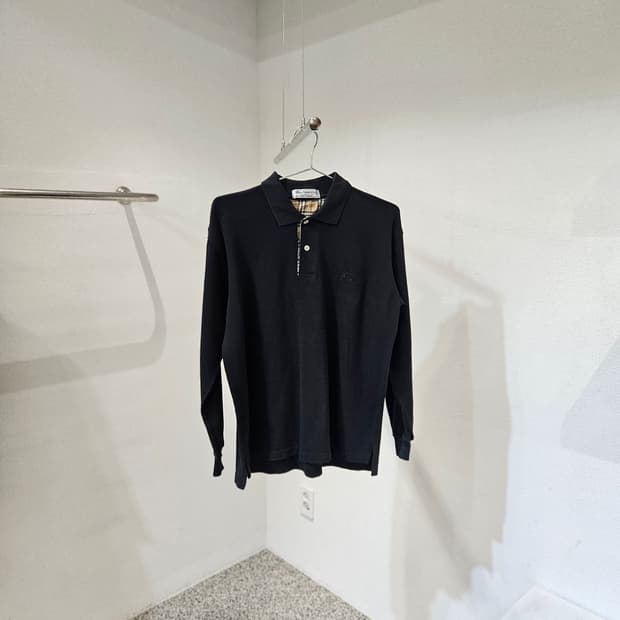 버버리 긴팔 폴로 티셔츠