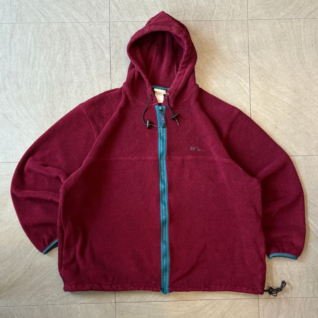 90s L.L.bean 90년대 생산 엘엘빈 플리스 스냅티 후드 티
