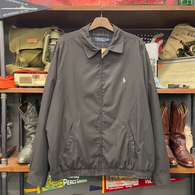 00s 폴로 랄프로렌 체크 라이닝 스윙탑 자켓 컨트리