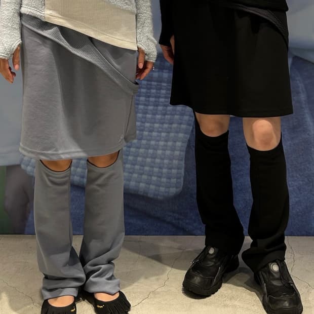 지초이 24ss 스커트팬츠 실버