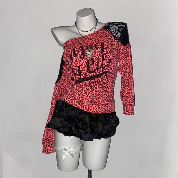 CHU XXX HIME Leopard Lace Top