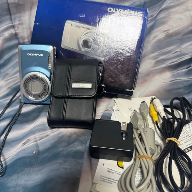 올림푸스 뮤 7040 블루 카메라 풀박 미품✨