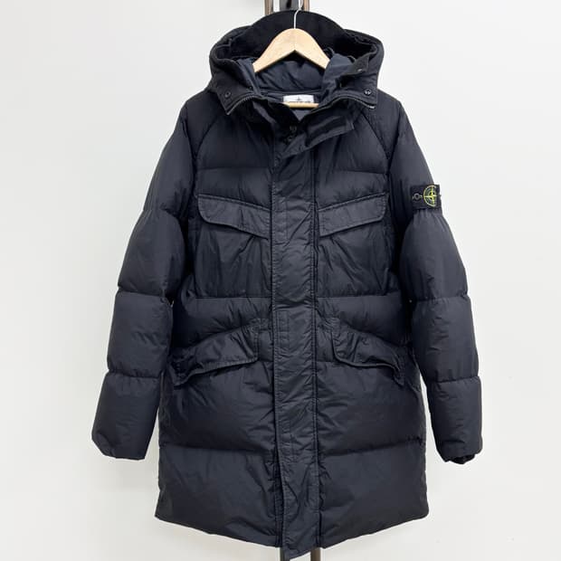 [M]스톤아일랜드 크링클랩스 롱패딩 