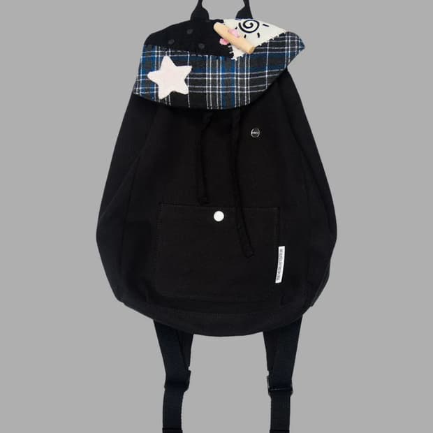 더뮤지엄비지터 패치워크 스트링 미니 백팩