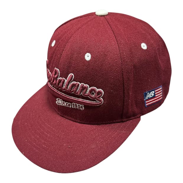 ✨ (바배) 뉴발란스 버건디 스냅백 캡 모자