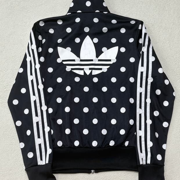 아디다스 파이어버드 땡땡이 도트 검흰 블랙 화이트 져지 85
