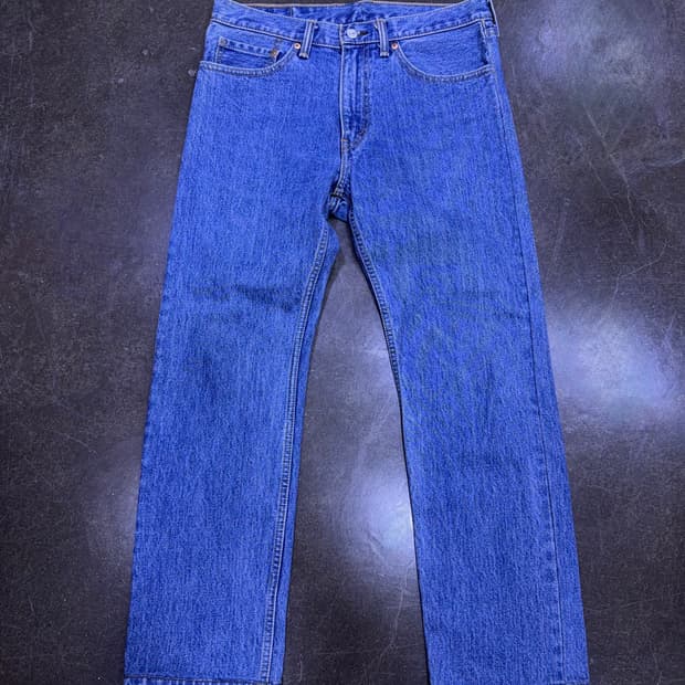 리바이스 505 레귤러 스트레이트핏 스톤워싱 데님팬츠 33