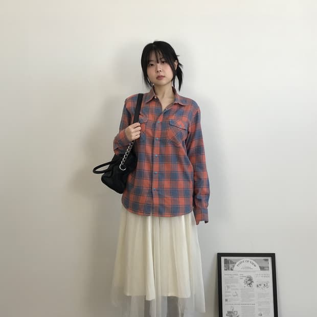 Navy Jeans Check Flannel Shirt