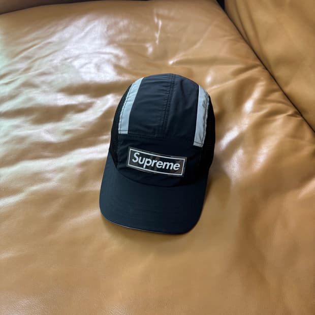 Supreme 슈프림 25ss 사이드 메쉬 블랙 캠프캡 모자 Black