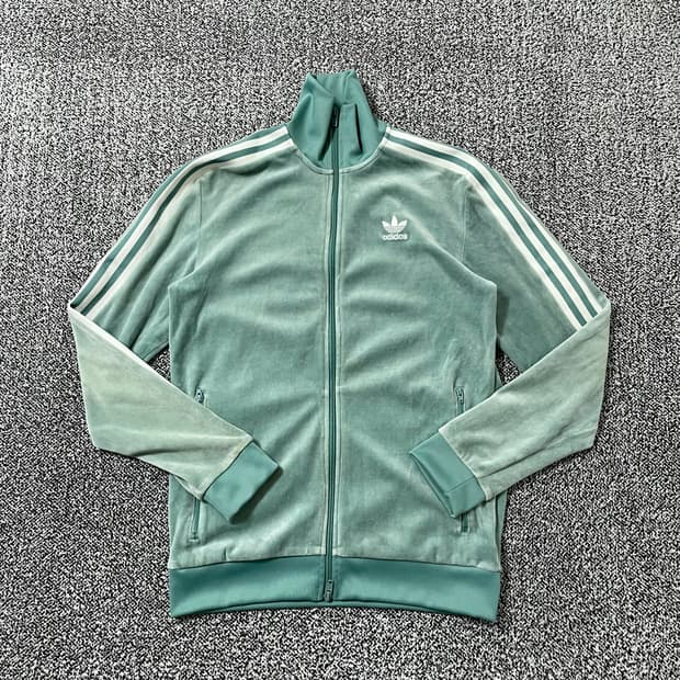 빈티지9. 아디다스 오리지널스 벨루어 벨벳 코지 트랙탑 져지 자켓