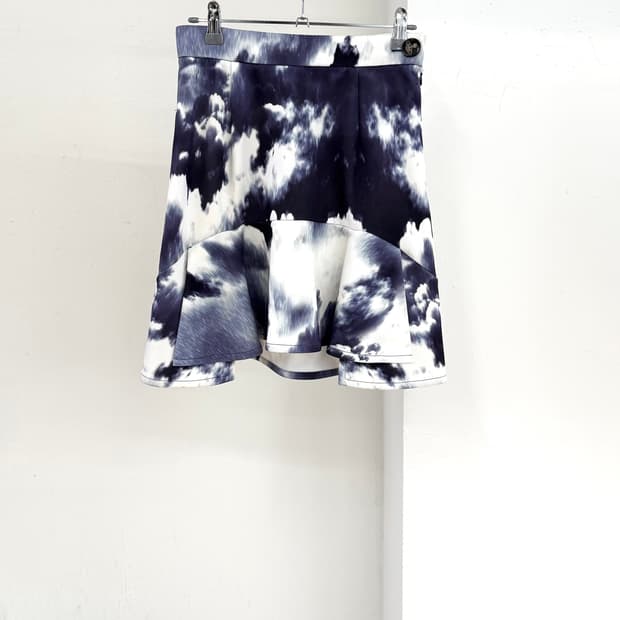 비비안 웨스트우드 앵글로매니아 프린팅 머메이드 미니 스커트