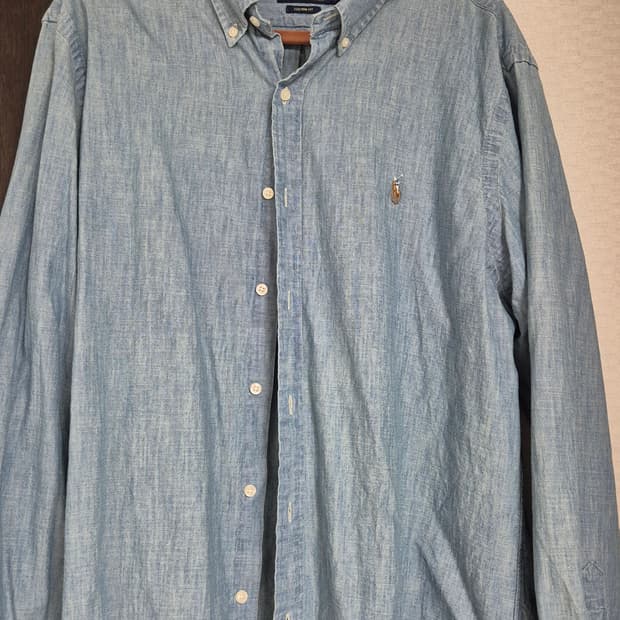 폴로 커스텀 핏 샴브레이 셔츠 XL