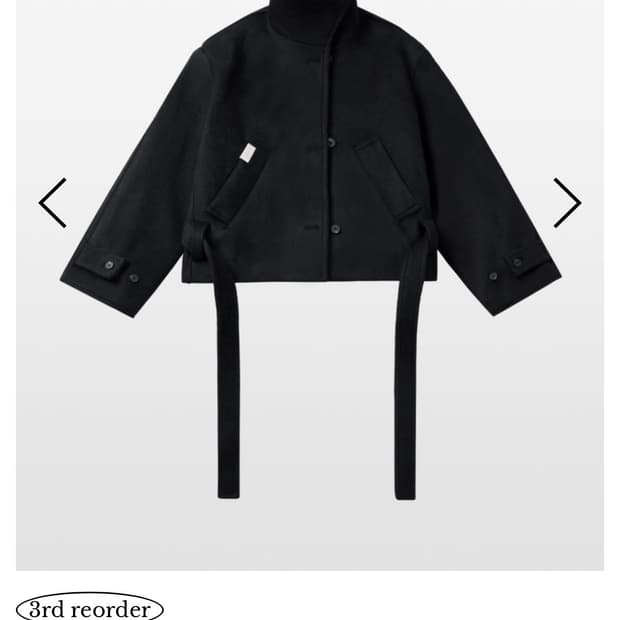 Kimseoul 하이넥 숏 울 코트