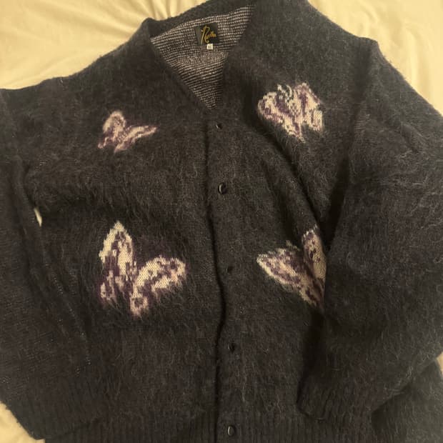 니들스 빠삐용 모헤어 가디건