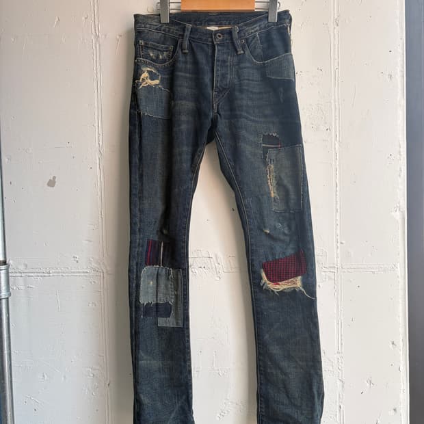 RALPHLAURENRUGBY patchwork denim pants