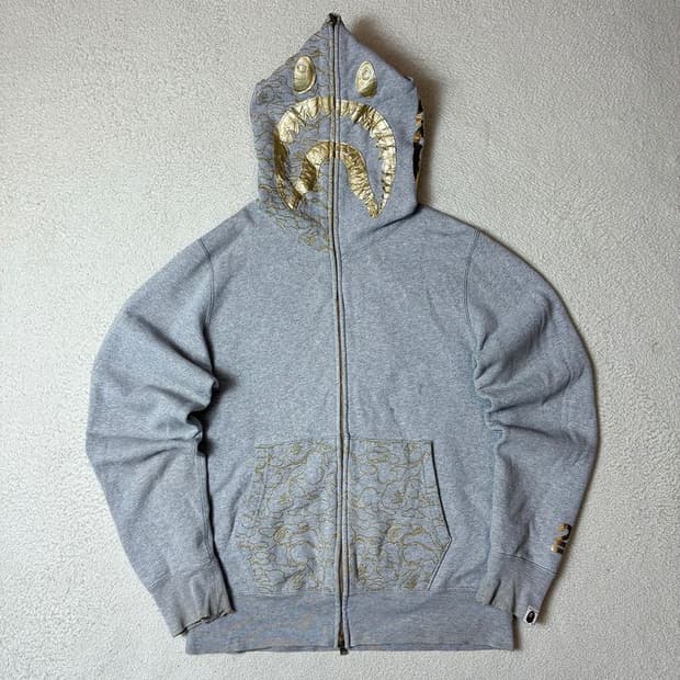 베이프 Bape 23주년 한정판 샤크 후드 풀 집업 PN7929