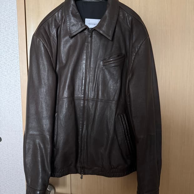 Stitched Volume Leather Jacket Lamb Skin