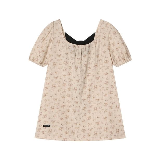 콜로신스 Black Tie Blouse Vintage Flo wer