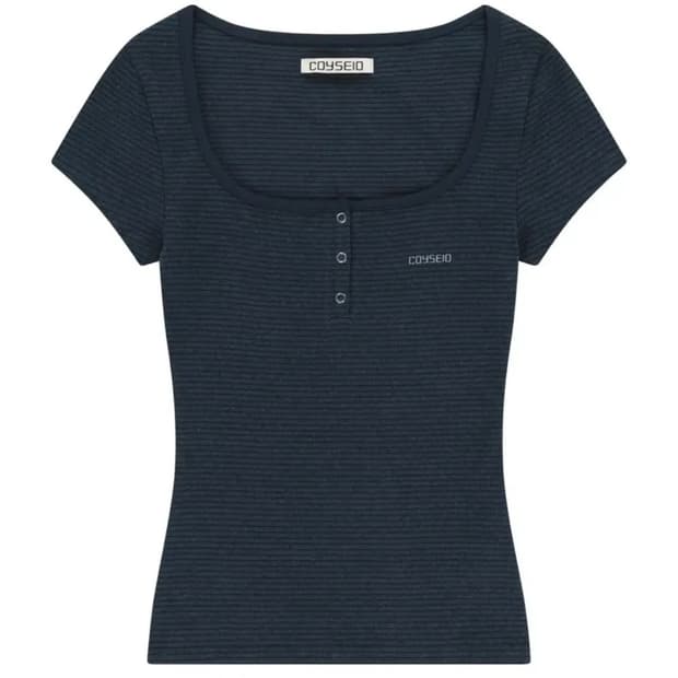 코이세이오 PRONG SNAP MINI LOGO TEE NAVY