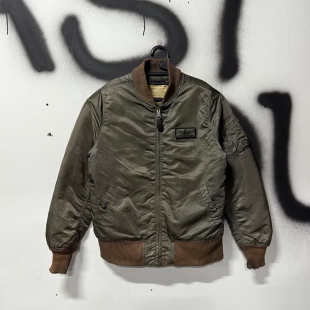 [XL] 알파인더스트리 MA-1 플라이트 자켓 (딥 카키)