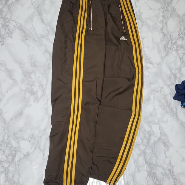 아디다스 삼선 브라운 트랙팬츠 바람막이 바지