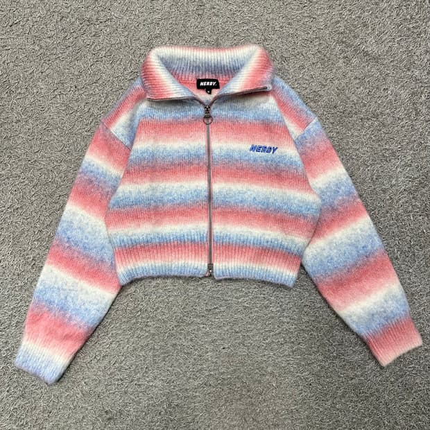 [우먼95] 널디 크롭니트집업