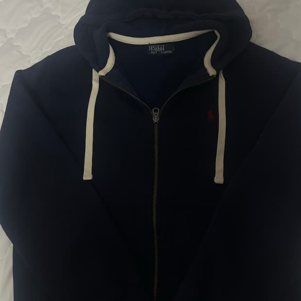 폴로 후드집업 네이비