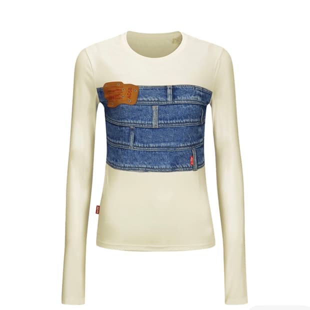 ADSB 앤더슨벨 x Levi's 리바이스 우먼 세컨드 스킨 데님프린트