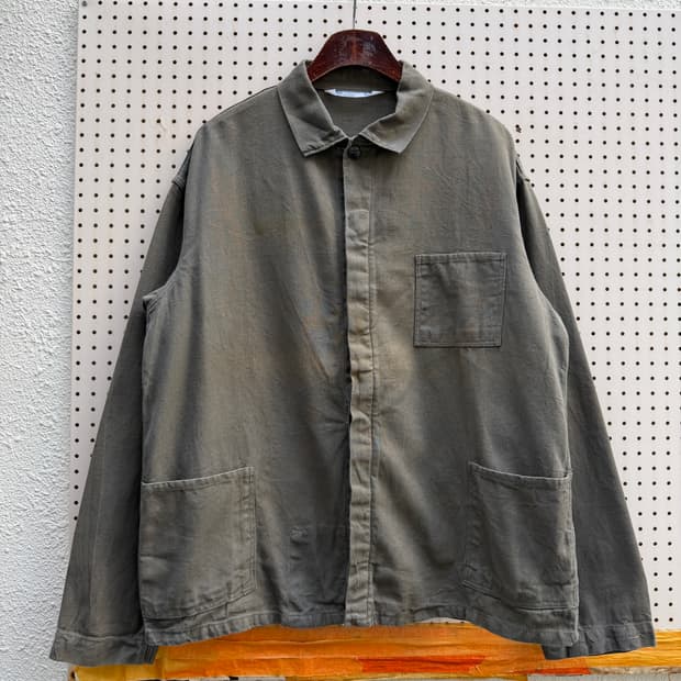 1970s FADED OLIVE KHAKI GERMAN 70s독일워크자켓