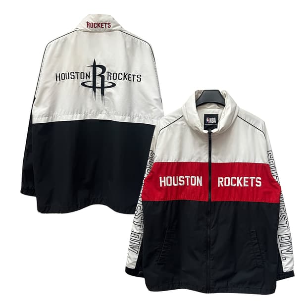 NBA 휴스턴 로케츠 컬러블럭 바람막이 자켓 XL