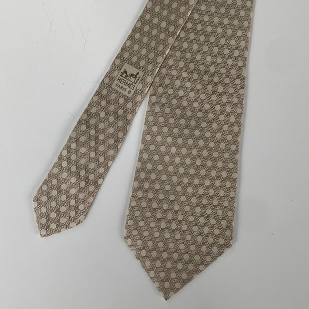 에르메스(HERMES) H모노그램 명품 정품 넥타이