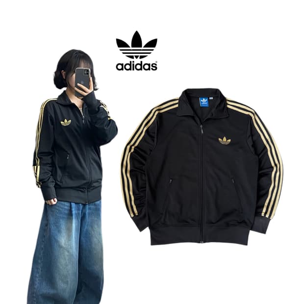 아디다스 105 구 파이어버드 검금 트랙탑 져지