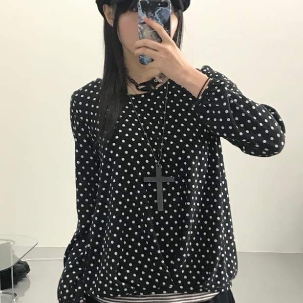 Natural Beauty Basic Dotted Long Sleeve