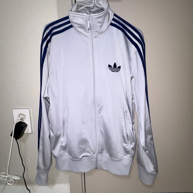 아디다스 파이어버드 실버 네이비 트랙탑 져지 95