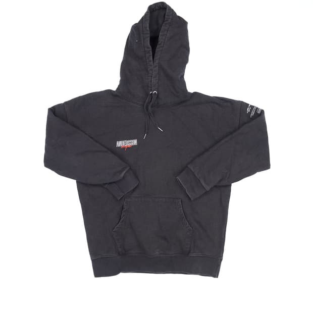 L 앤더슨벨 블랙 기모 후드티 0121H2