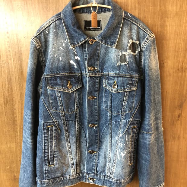 Number nine 페인티드 데님 자켓 s