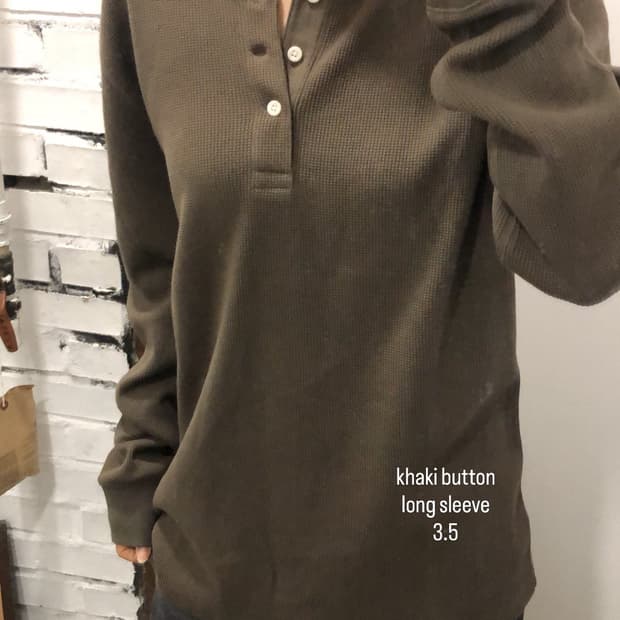 리바이스 카키 헨리넥