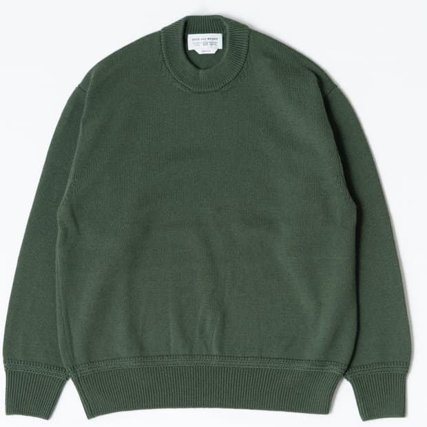 Ends and Means 크루넥 니트 바질색상 xl