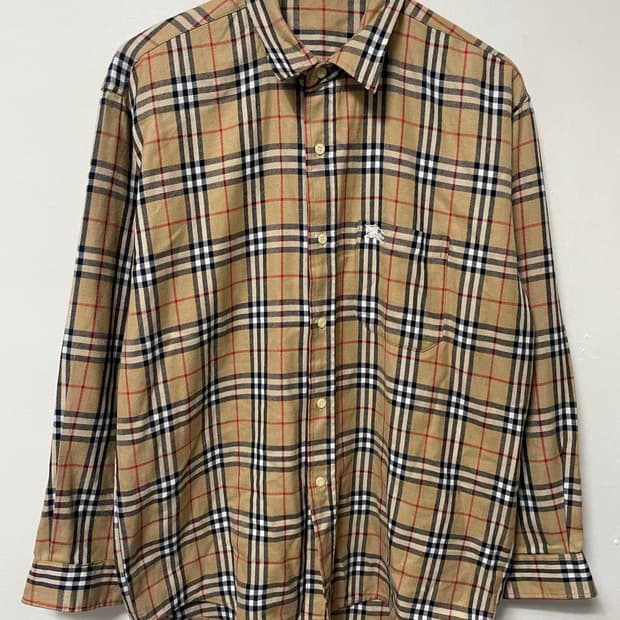 100-105 Burberry 버버리 올드스쿨 루즈핏 셔츠 남방 정품