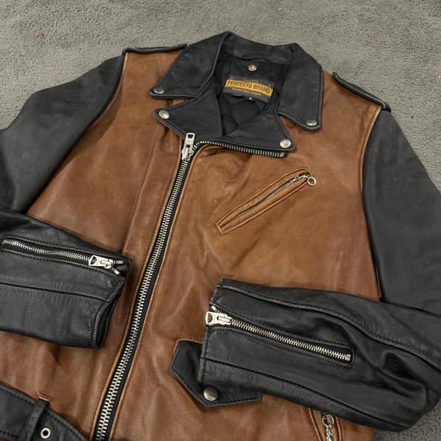 [ 정품/S ] schott 빈티지 모터사이클 라이더 가죽 자켓