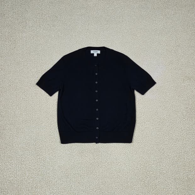 [COS] 리오셀 울 블렌드 라운드넥 반팔 니트 가디건 | S00049