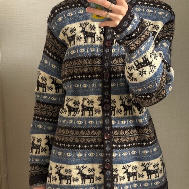 Croft & Barrow 빈티지 울 100% 페어아일(Reindeer)