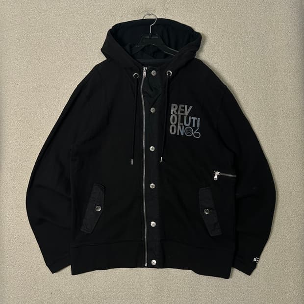 (XL) DOHC y2k 블랙 후드집업