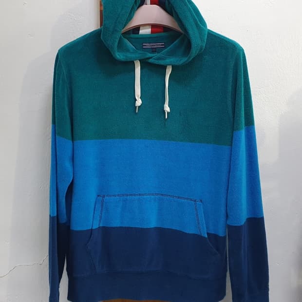 타미힐피거 컬러블록 후드티(100)